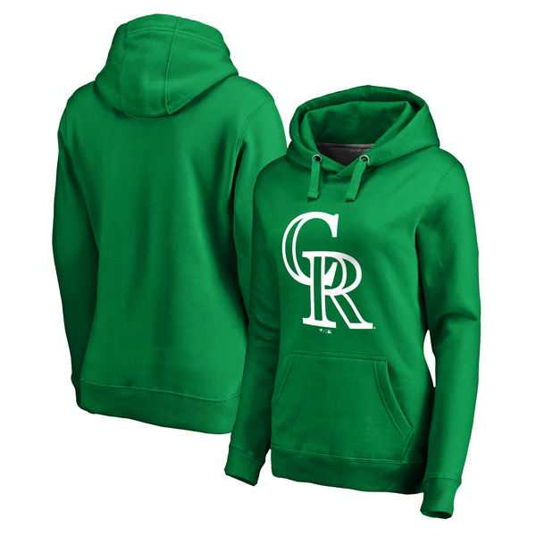 Women Colorado Rockies Fanatics Branded Kelly Green St. Patrick's Day White Logo Pullover Hoodie,We sell and wholesale Women Colorado Rockies Fanatics Branded Kelly Green St. Patrick's Day White Logo Pullover Hoodie on line form chian!